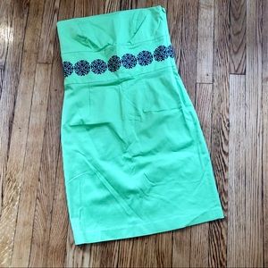 NWT CK Bradley Green Strapless Dress